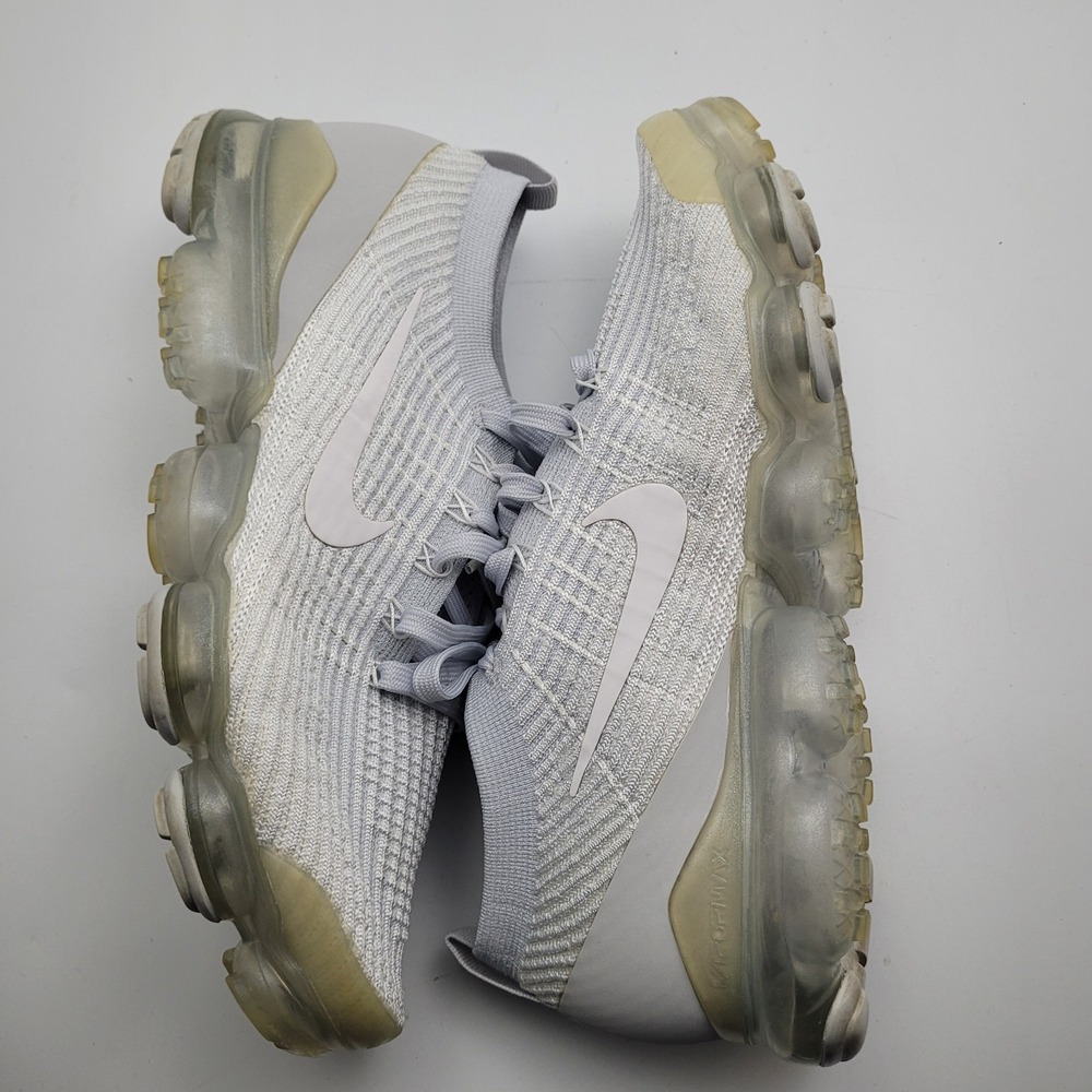 NIKE AIR VAPORMAX Mens‎ 11 FLYKNIT 3 PURE PLATINUM GREY AJ6900-102